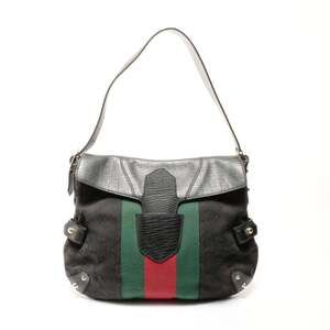 GUCCI Black Canvas Shoulder Bag